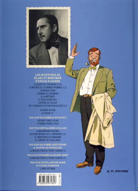 Verso de l'album Avant Blake et Mortimer Tome 1 Le Rayon «U»