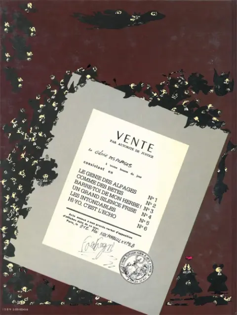 Verso de l'album Tartine de clous