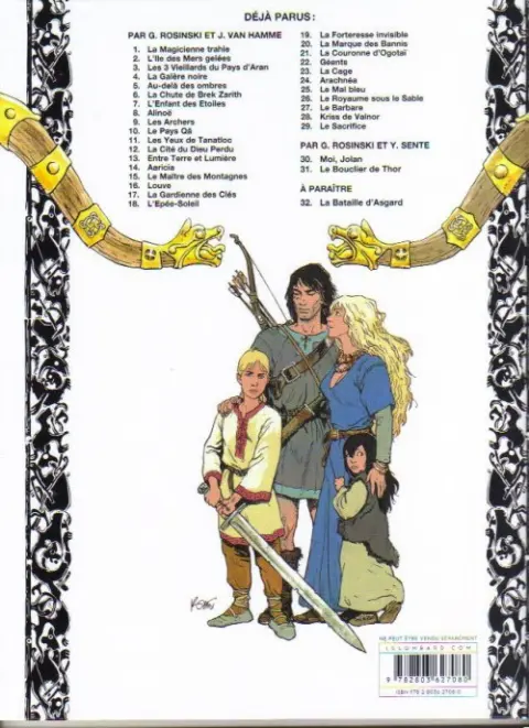 Verso de l'album Thorgal Tome 4 La Galère noire