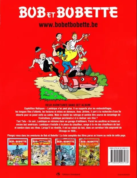 Verso de l'album Bob et Bobette Tome 334 Expédition Robiqson / Taxi Tata