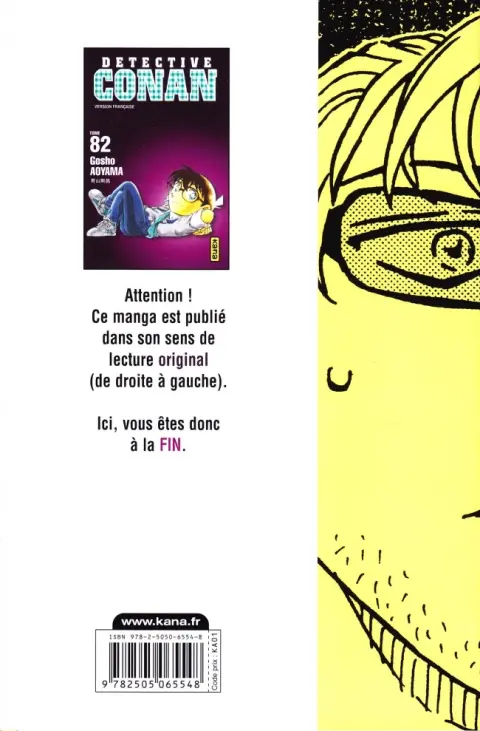 Verso de l'album Détective Conan Tome 82