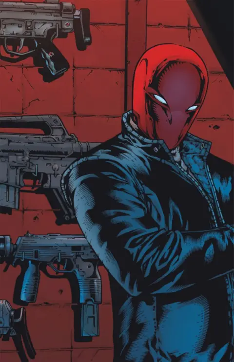 Verso de l'album Batman : L'Énigme de Red Hood