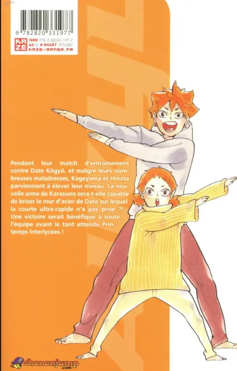 Verso de l'album Haikyu !! Les As du Volley 26