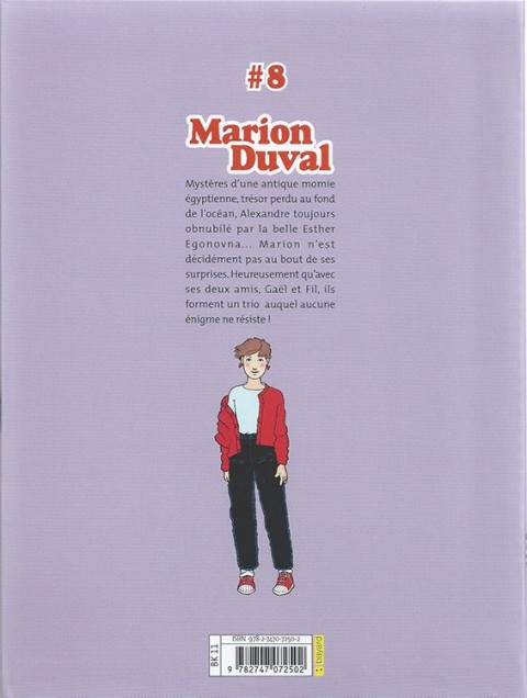 Verso de l'album Marion Duval #8 La reine éternelle - Balactica - Le trésor englouti
