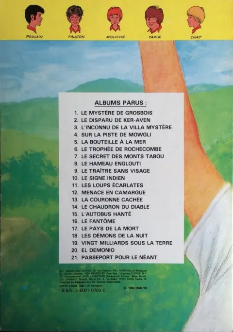 Verso de l'album La Patrouille des Castors Tome 22 Prisonniers du large
