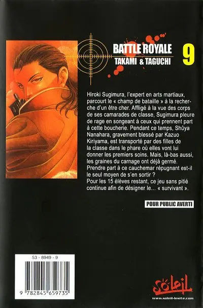 Verso de l'album Battle Royale 9 Tiraillement