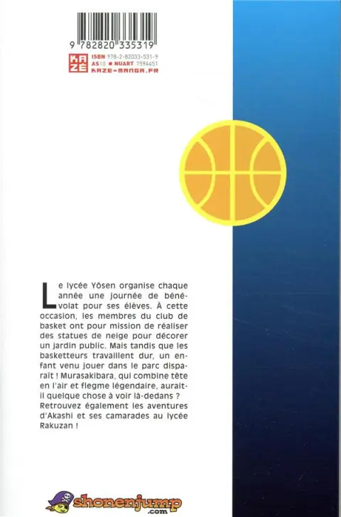 Verso de l'album Kuroko's Basket - Replace Plus 9