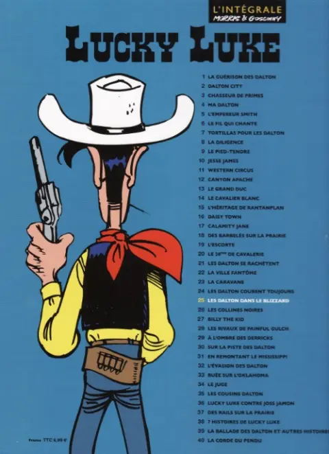 Verso de l'album Lucky Luke Tome 25 Les Dalton dans le blizzard