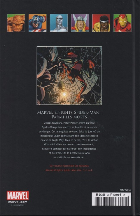 Verso de l'album Marvel Comics - La collection de référence Tome 50 Marvel Knights Spider-Man - Parmi les morts