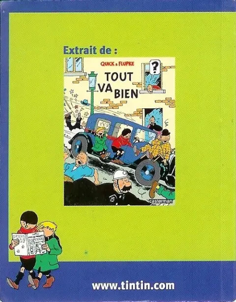 Verso de l'album Quick et Flupke - Gamins de Bruxelles Lasso