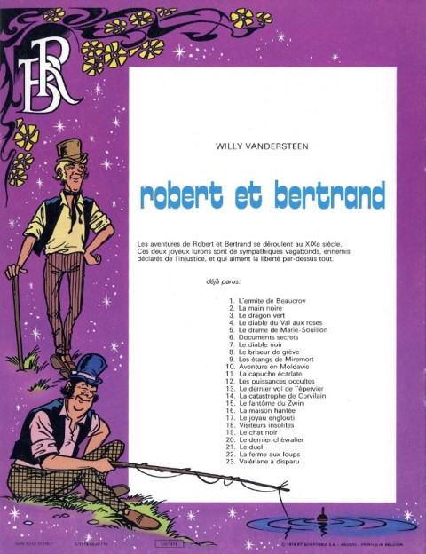 Verso de l'album Robert et Bertrand Tome 23 Valériane a disparu