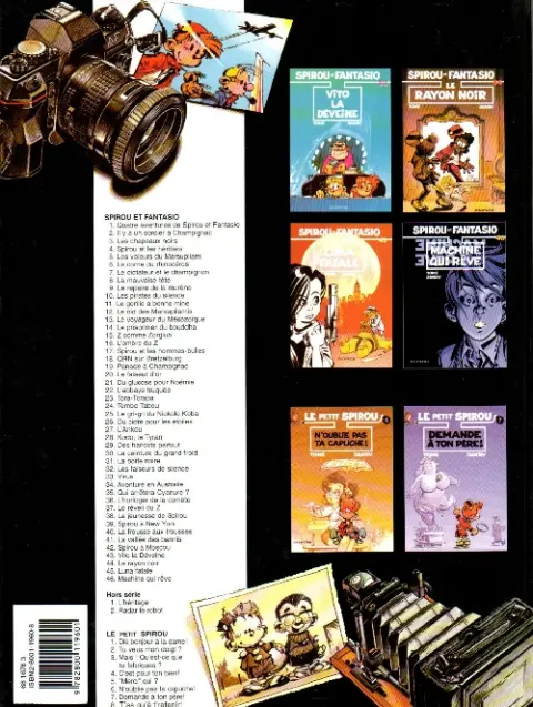 Verso de l'album Spirou et Fantasio Tome 45 Luna fatale