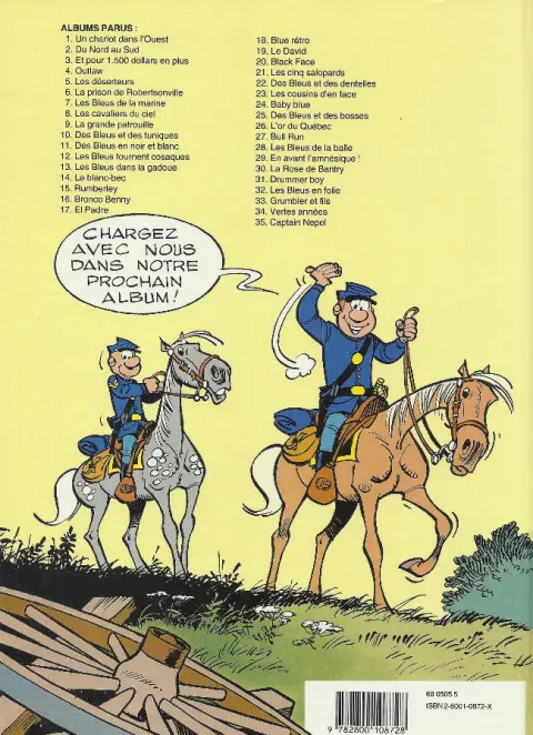 Verso de l'album Les Tuniques Bleues Tome 15 Rumberley
