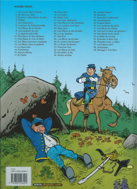 Verso de l'album Les Tuniques Bleues Tome 41 Les bleus en cavale