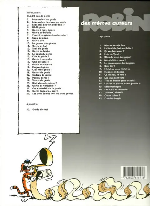 Verso de l'album Léonard Tome 20 Ciel, mon génie !
