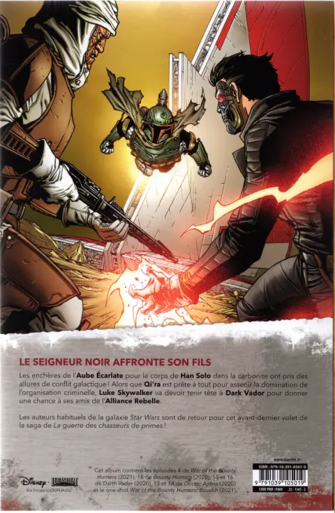 Verso de l'album Star Wars - War of the Bounty Hunters Tome 4/5