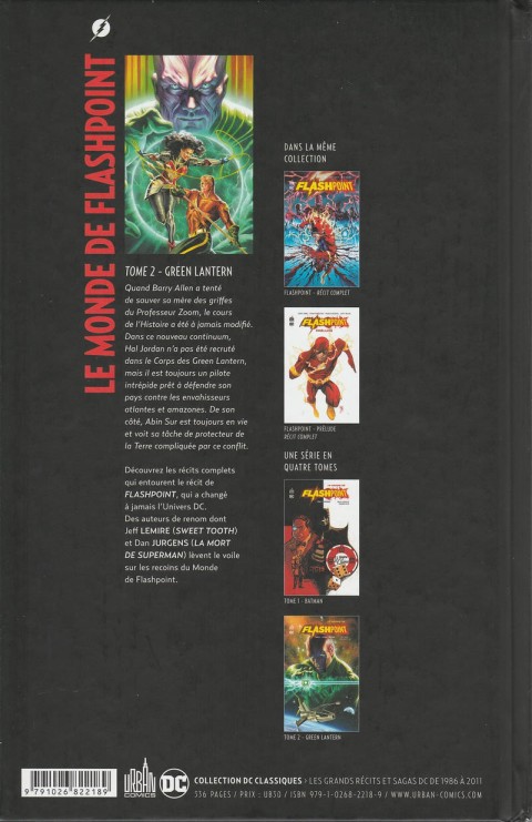Verso de l'album Le monde de flashpoint Tome 2 Green Lantern