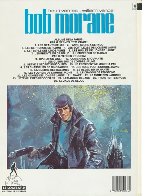 Verso de l'album Bob Morane Tome 25 Les bulles de l'ombre jaune