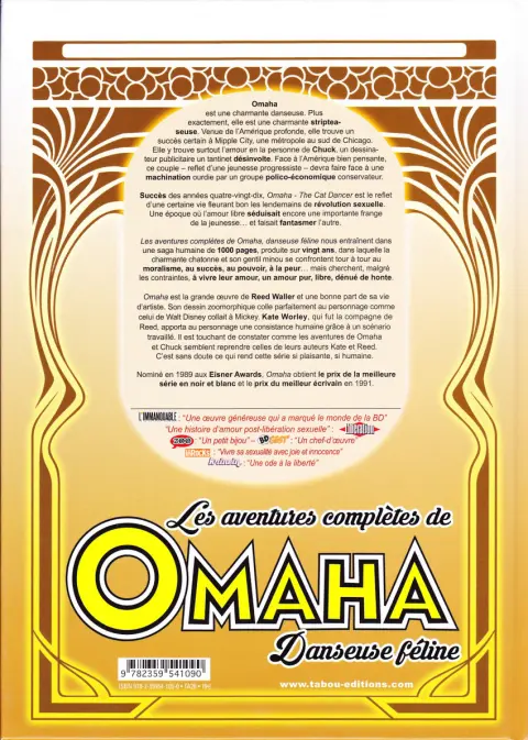 Verso de l'album Les aventures complètes de Omaha danseuse féline Tome 4