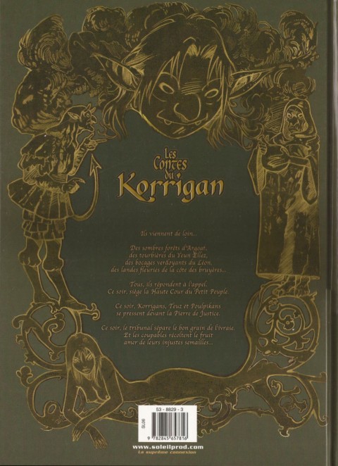 Verso de l'album Les contes du Korrigan Livre quatrième La pierre de justice