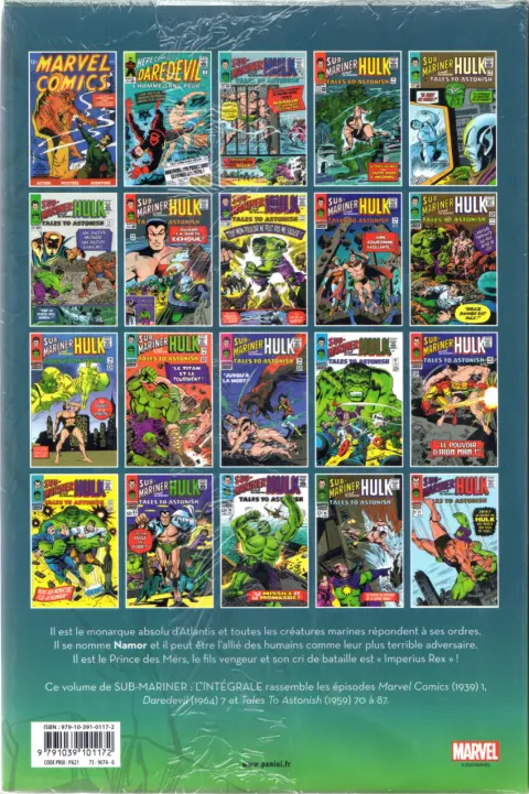 Verso de l'album Sub-Mariner - L'Intégrale 1 1939-1967