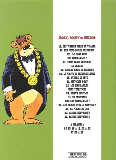 Verso de l'album Moky, Poupy et Nestor Tome 38 Pauvre Nestorine !