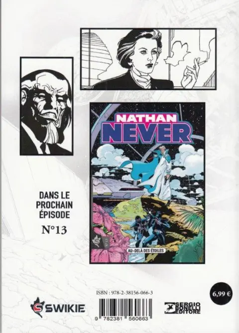 Verso de l'album Nathan Never Swikie N° 12 L'Ultime bataille