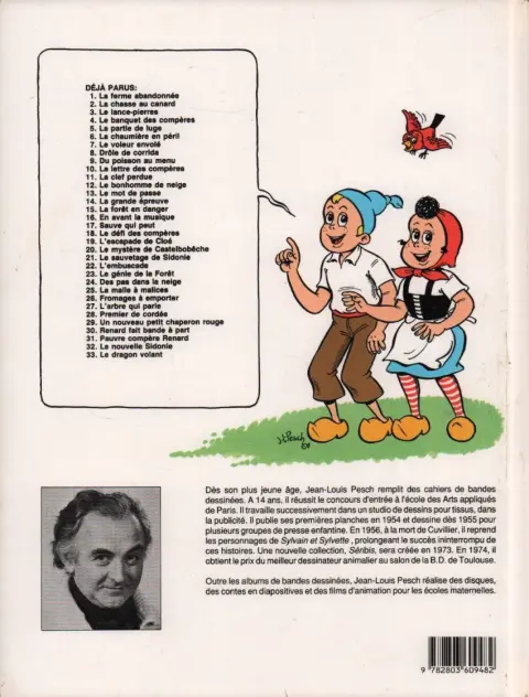 Verso de l'album Sylvain et Sylvette Tome 24 Des pas dans la neige
