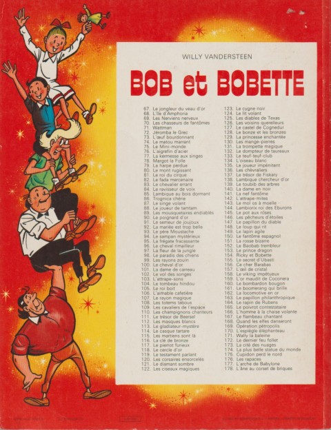 Verso de l'album Bob et Bobette Tome 150 le fantôme espagnol