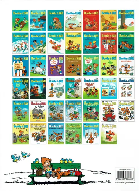 Verso de l'album Boule & Bill Tome 25 Les v'là !