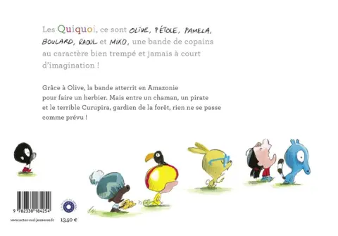 Verso de l'album Les quiquoi Les Quiquoi et le Curupira