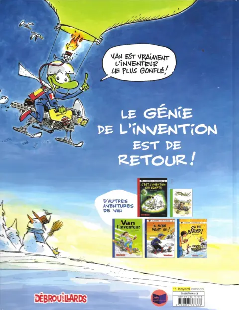 Verso de l'album Van l'inventeur Tome 6 Ça ne s'invente pas !