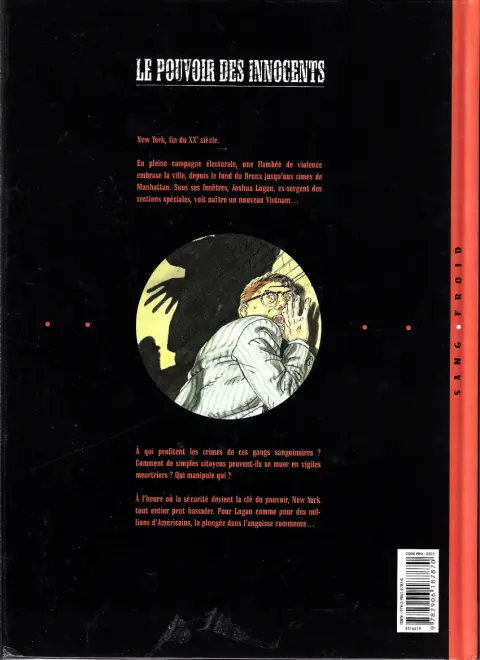 Verso de l'album Le Pouvoir des Innocents Tome 1 Joshua