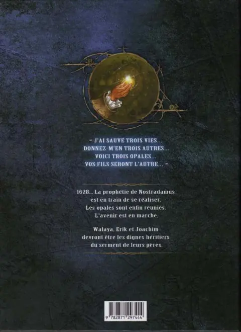 Verso de l'album La Conjuration d'opale Tome 1 Le Serment