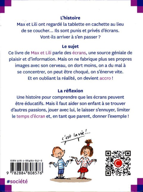 Verso de l'album Ainsi va la vie Tome 136 Max et Lili sont privés d'écrans