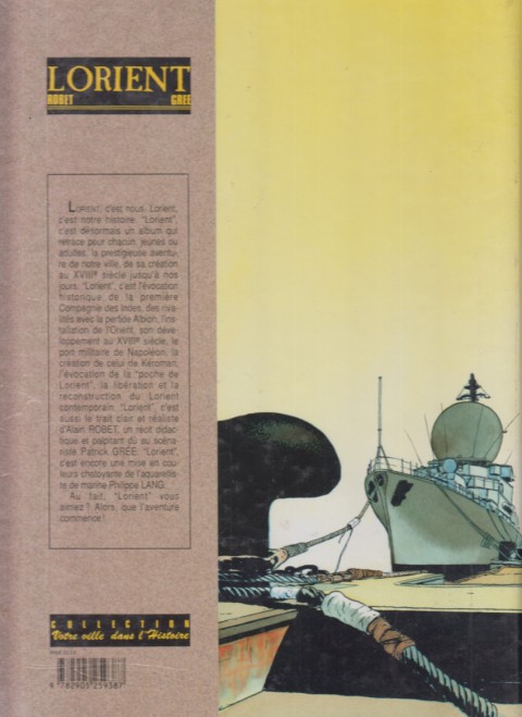 Verso de l'album Lorient Votre ville dans l'histoire