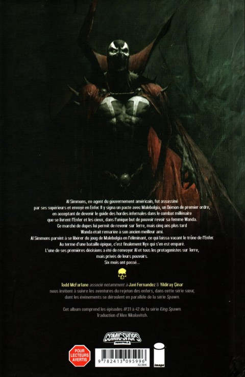 Verso de l'album King Spawn 2024-2025