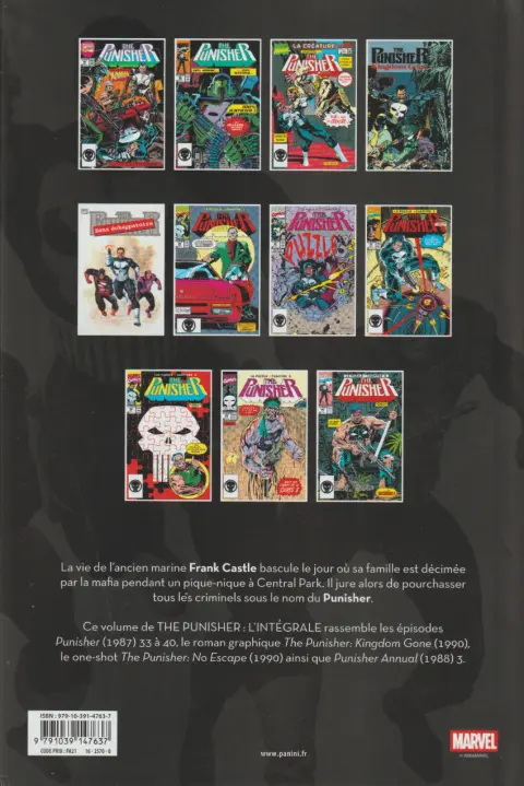 Verso de l'album The Punisher - L'intégrale Tome 6 1990