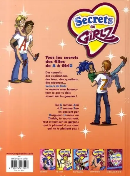 Verso de l'album Girlz Tome 4 Les garçons de A à Z