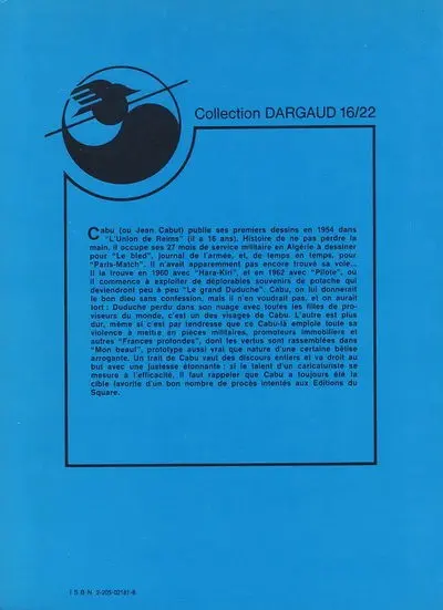 Verso de l'album Le Grand Duduche Tome 1 (2e partie)