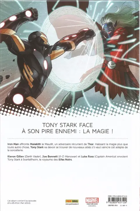 Verso de l'album Iron Man Tome 5 Les Anneaux du Mandarin
