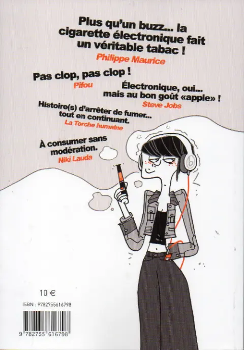 Verso de l'album Ma cigarette électronique