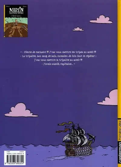 Verso de l'album Martin, l'apprenti pirate Tome 1 Objectif Bigorneau