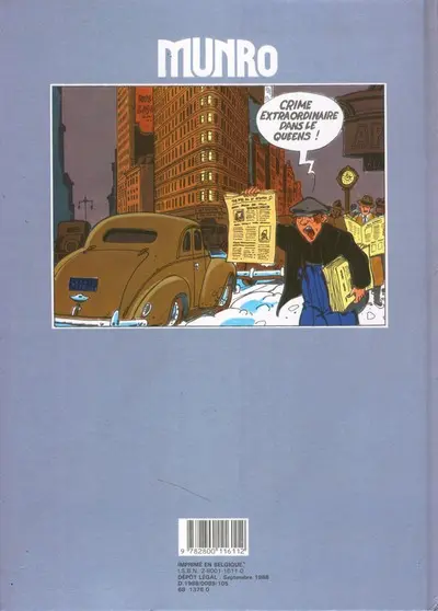 Verso de l'album Munro Tome 1 Le grand frisson