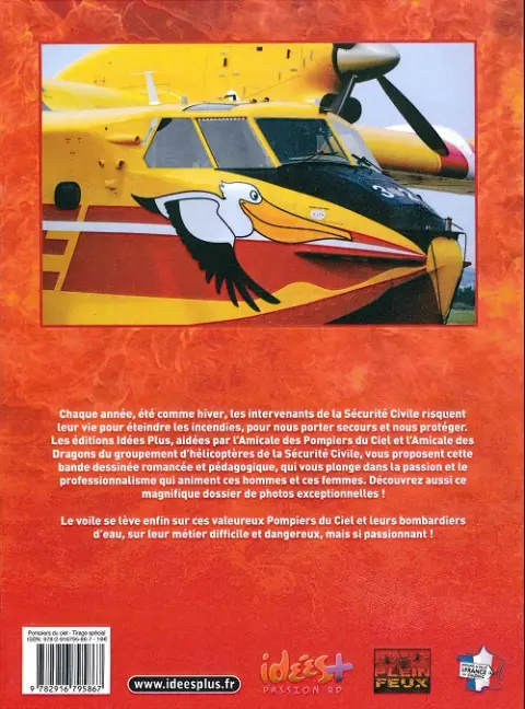 Verso de l'album Pompiers du ciel Pompiers du ciel - Tirage spécial