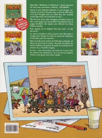 Verso de l'album Les Profs Tome 4 Rentrée des artistes