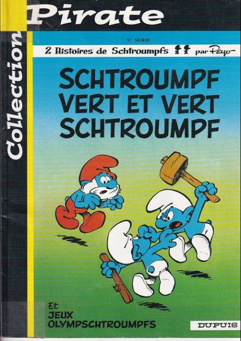 Couverture de l'album Les Schtroumpfs Tome 9 Schtroumpf vert et vert schtroumpf