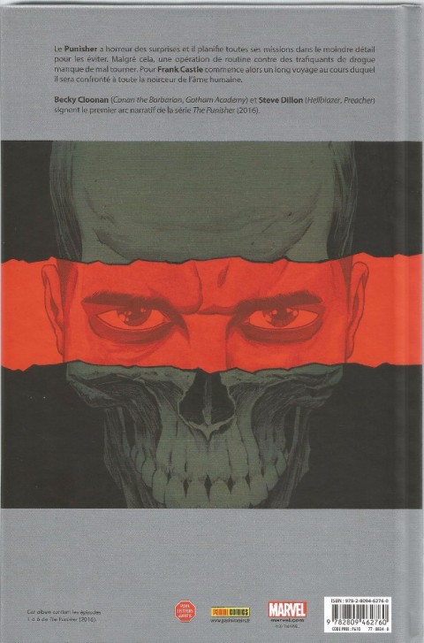 Verso de l'album Punisher Tome 1 Opération Condor