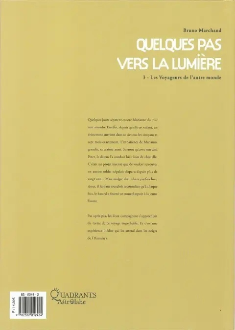Verso de l'album Quelques pas vers la lumière Tome 3 Les Voyageurs de l'autre monde