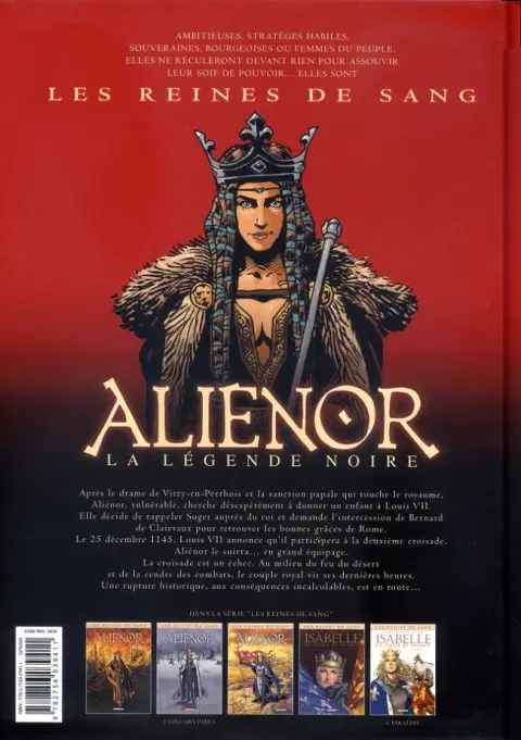 Verso de l'album Les Reines de sang - Aliénor, la Légende noire Volume 3